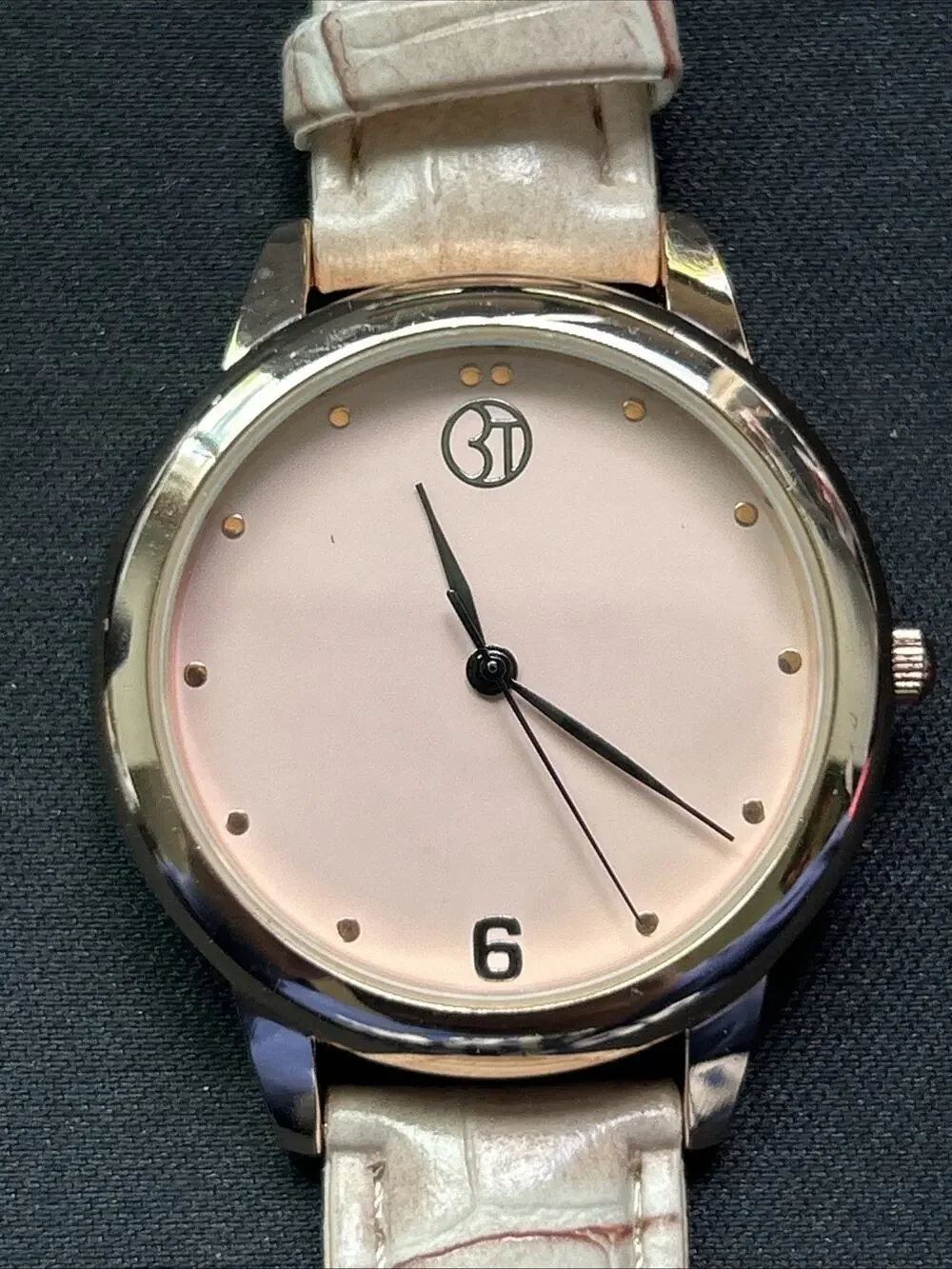 3T Rose Gold Tone Case Pink Dial Women’s Quartz Watch